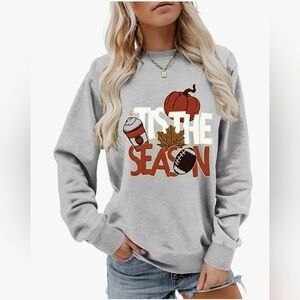 Gray 'Tis The Season Women's Sweatshirt NWOT 2XL